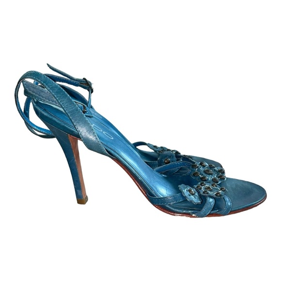 Vintage ALDO | size 7 | leather heel | ankle strap buckle - Picture 4 of 6